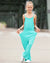 THX, It Has Pockets Romper - Turquoise