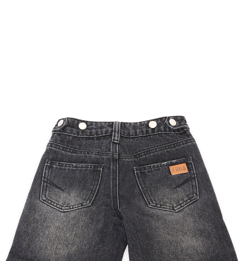 Fly Girl Distressed Denim  - Black