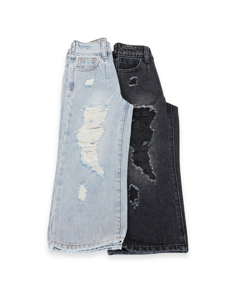 Fly Girl Distressed Denim - Light Wash