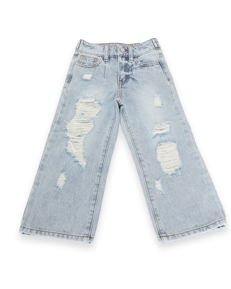 Fly Girl Distressed Denim - Light Wash