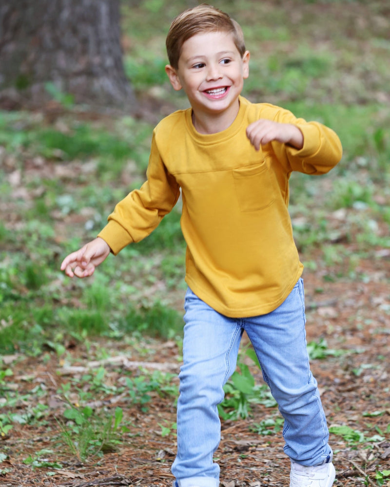 Essential Cut Long Sleeve - Mustard - GILi Guise