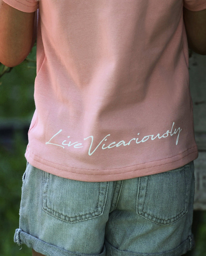 Live Vicariously Graphic Tee - Pink - GILi Guise