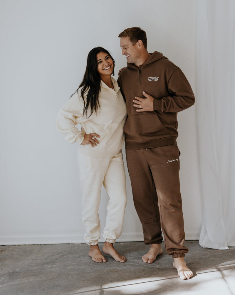 WOMENS Family Sweat Set - Brown - GILi Guise